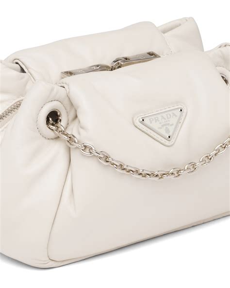 prada nappa|prada nappa leather shoulder bag.